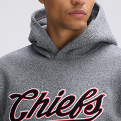 Kansas City Chiefs IconicFleece Tipped Hoodie - Athletic Heather Gray outlet