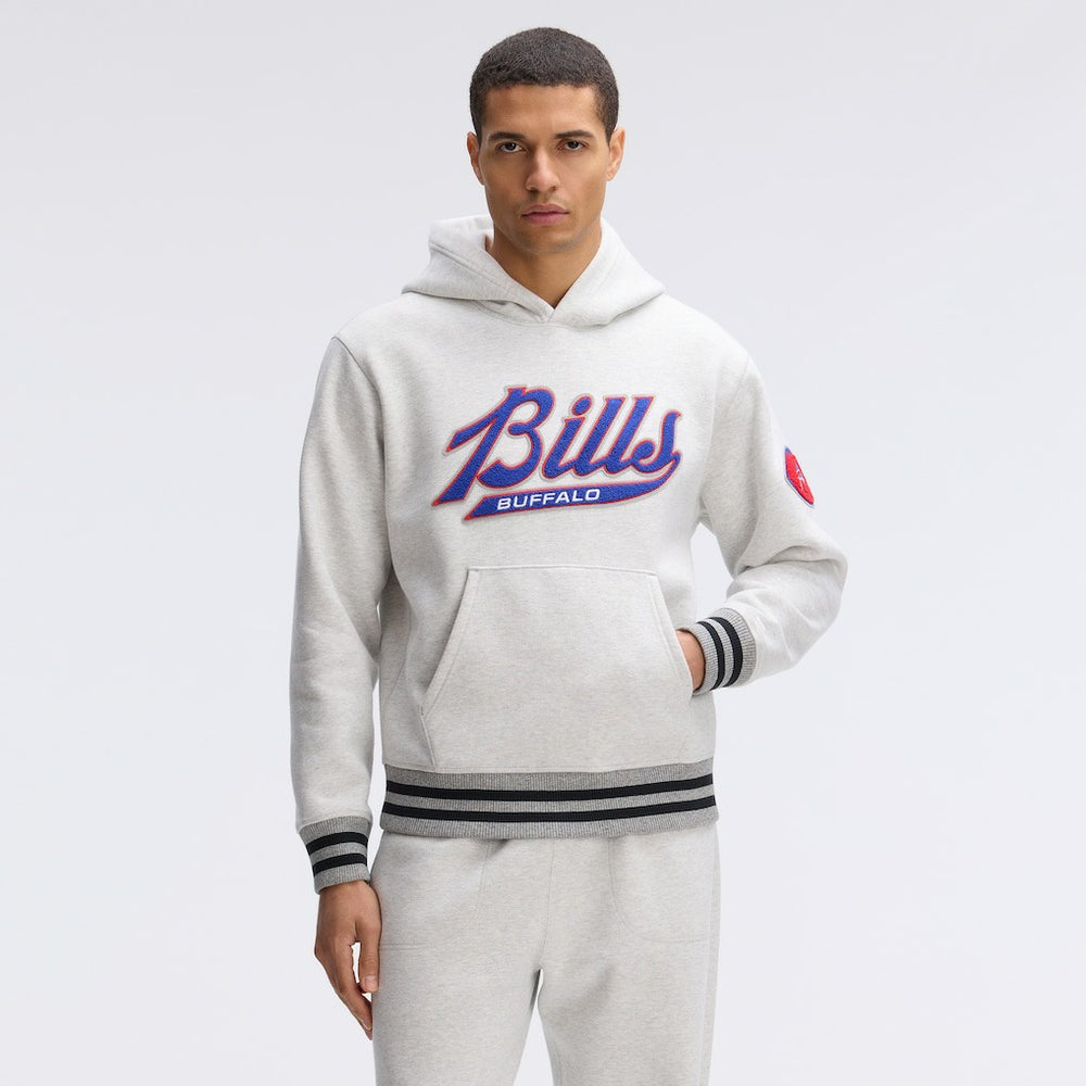 Buffalo Bills IconicFleece Tipped Hoodie - Heather Gray sale