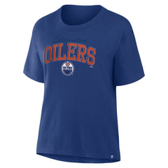 Edmonton Oilers Fanatics Women's Line Change Legacy T-Shirt Royal