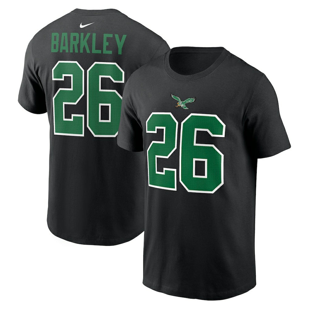 Saquon Barkley Philadelphia Eagles Player Name & Number T-Shirt - Black | Nike sale