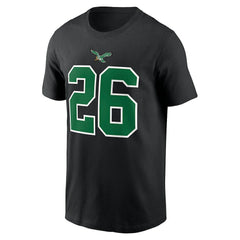 Saquon Barkley Philadelphia Eagles Player Name & Number T-Shirt - Black | Nike sale