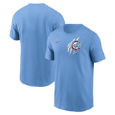 Chicago Cubs Alt Pinstripe T-Shirt - Light Blue | Nike