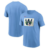 Chicago Cubs Alt Ivy W Flag T-Shirt - Light Blue | Nike