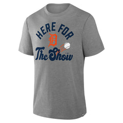Detroit Tigers Nostalgia Tri-Blend T-Shirt - Heather Gray