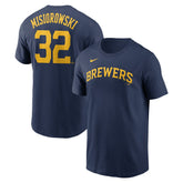 Jacob Misiorowski Milwaukee Brewers Fuse Name & Number T-Shirt - Navy | Nike