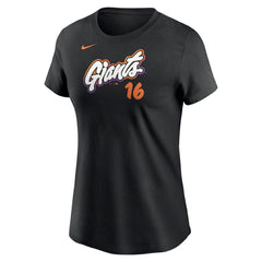 Rafael Devers San Francisco Giants Women's 2025 City Connect Fuse Name & Number T-Shirt - Black | Nike