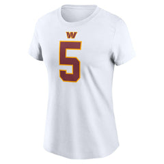 Jayden Daniels Washington Commanders Women's Super Bowl Era Name & Number T-Shirt - White | Nike online