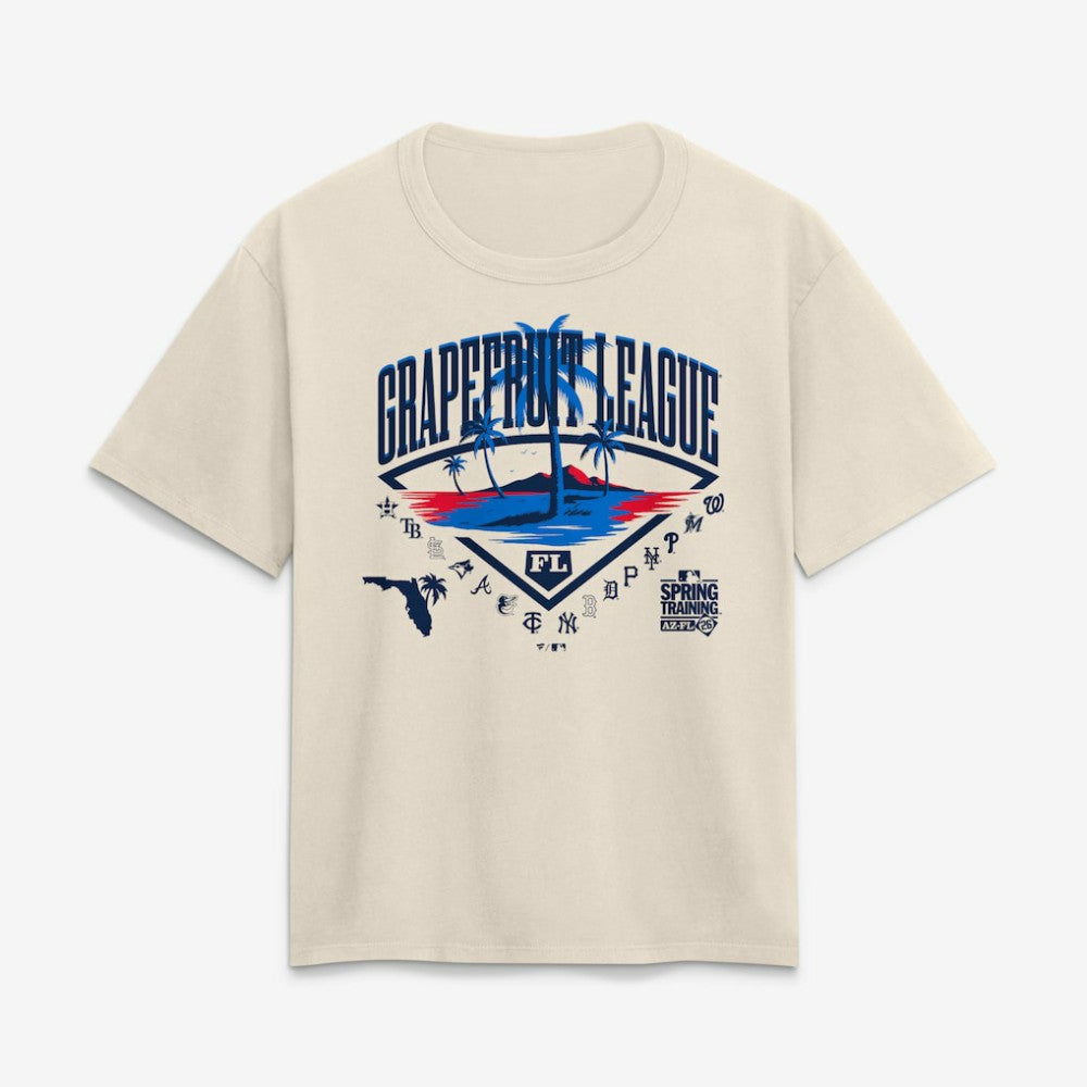 2026 Spring Training Grapefruit League Women's Relaxed Hip Legacy T-Shirt - Cream