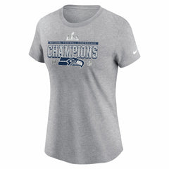 Seattle Seahawks Women's 2025 NFC Champions Locker Room Trophy Collection T-Shirt - Heather Gray | Nike outlet