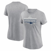 New England Patriots Women's 2025 AFC Champions Locker Room Trophy Collection T-Shirt - Heather Gray | Nike discount