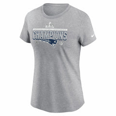 New England Patriots Women's 2025 AFC Champions Locker Room Trophy Collection T-Shirt - Heather Gray | Nike discount