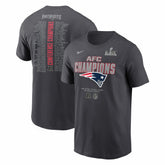 New England Patriots 2025 AFC Champions Roster T-Shirt - Anthracite | Nike online