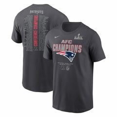 New England Patriots 2025 AFC Champions Roster T-Shirt - Anthracite | Nike online