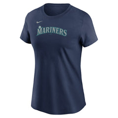 Cal Raleigh Seattle Mariners Women's Cooperstown Collection Fuse Name & Number T-Shirt - Navy | Nike