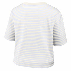 Kansas City Chiefs Women's Striped Cropped T-Shirt - Yellow/Cream | Nike outlet
