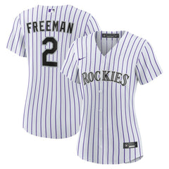 Tyler Freeman Colorado Rockies Women's Home Replica Jersey - White | Nike