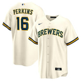 Blake Perkins Milwaukee Brewers Home Replica Jersey - Cream | Nike