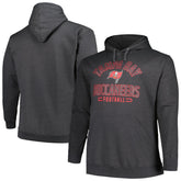Tampa Bay Buccaneers Big & Tall Pullover Hoodie - Heather Charcoal outlet