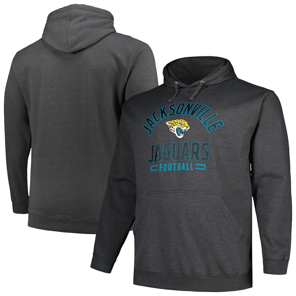 Jacksonville Jaguars Big & Tall Pullover Hoodie - Heather Charcoal on sale