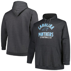 Carolina Panthers Big & Tall Pullover Hoodie - Heather Charcoal discount
