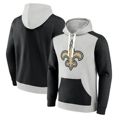 New Orleans Saints Big & Tall Team Fleece Pullover Hoodie - Silver/Black cheap