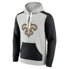 New Orleans Saints Big & Tall Team Fleece Pullover Hoodie - Silver/Black cheap