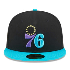 Philadelphia 76ers Arcade Scheme 59FIFTY Fitted Hat - Black/Turquoise | New Era outlet