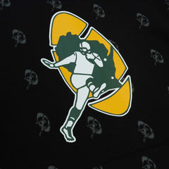 Green Bay Packers Allover Print Fleece Pullover Hoodie - Black online