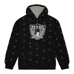 Las Vegas Raiders Allover Print Fleece Pullover Hoodie - Black outlet