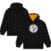Pittsburgh Steelers Allover Print Fleece Pullover Hoodie - Black outlet