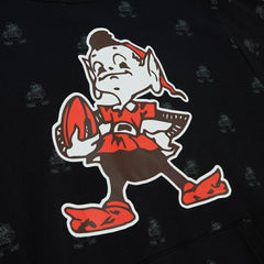Cleveland Browns Allover Print Fleece Pullover Hoodie - Black sale