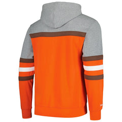 Cleveland Browns Head Coach Pullover Hoodie - Orange/Heather Gray cheap