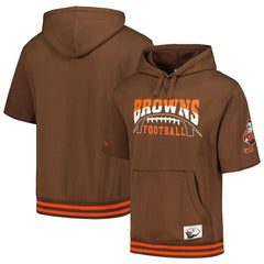 Cleveland Browns Pre-Game Short Sleeve Pullover Hoodie - Brown outlet