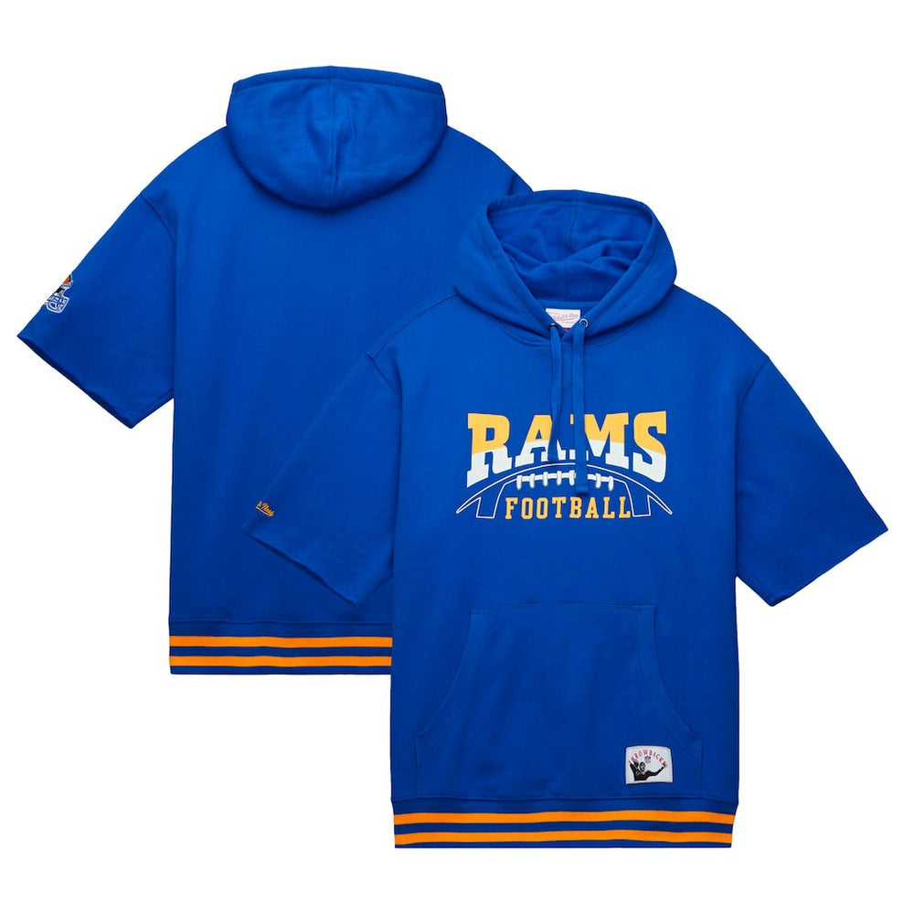 Los Angeles Rams Pre-Game Short Sleeve Pullover Hoodie - Royal discount