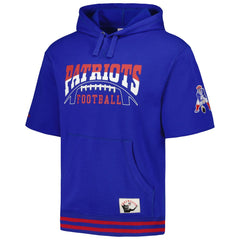 New England Patriots Pre-Game Short Sleeve Pullover Hoodie - Royal discount
