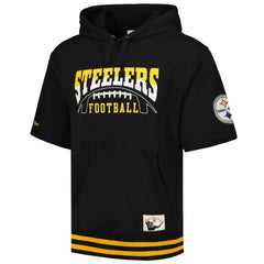 Pittsburgh Steelers Pre-Game Short Sleeve Pullover Hoodie - Black discount