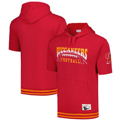 Tampa Bay Buccaneers Pre-Game Short Sleeve Pullover Hoodie - Red on sale