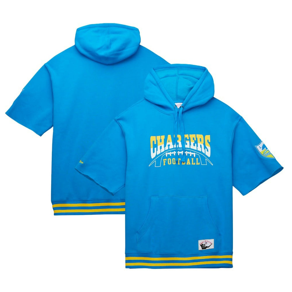 Los Angeles Chargers Pre-Game Short Sleeve Pullover Hoodie - Powder Blue outlet
