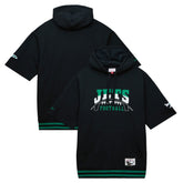 New York Jets Pre-Game Short Sleeve Pullover Hoodie - Black sale