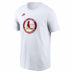 St. Louis Cardinals Cooperstown Collection Logo T-Shirt - White | Nike