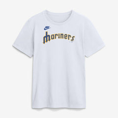 Seattle Mariners Cooperstown Collection Wordmark T-Shirt - White | Nike