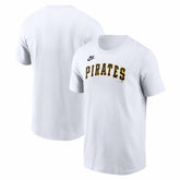 Pittsburgh Pirates Cooperstown Collection Wordmark T-Shirt - White | Nike