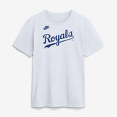 Kansas City Royals Cooperstown Collection Wordmark T-Shirt - White | Nike
