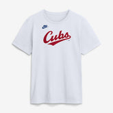 Chicago Cubs Cooperstown Collection Wordmark T-Shirt - White | Nike