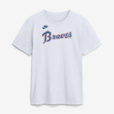 Atlanta Braves Cooperstown Collection Wordmark T-Shirt - White | Nike