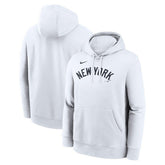 New York Yankees Dri-Fit Club Hoodie - White | Nike
