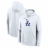 Los Angeles Dodgers Logo Club Hoodie - White | Nike
