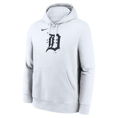 Detroit Tigers Logo Club Hoodie - White | Nike
