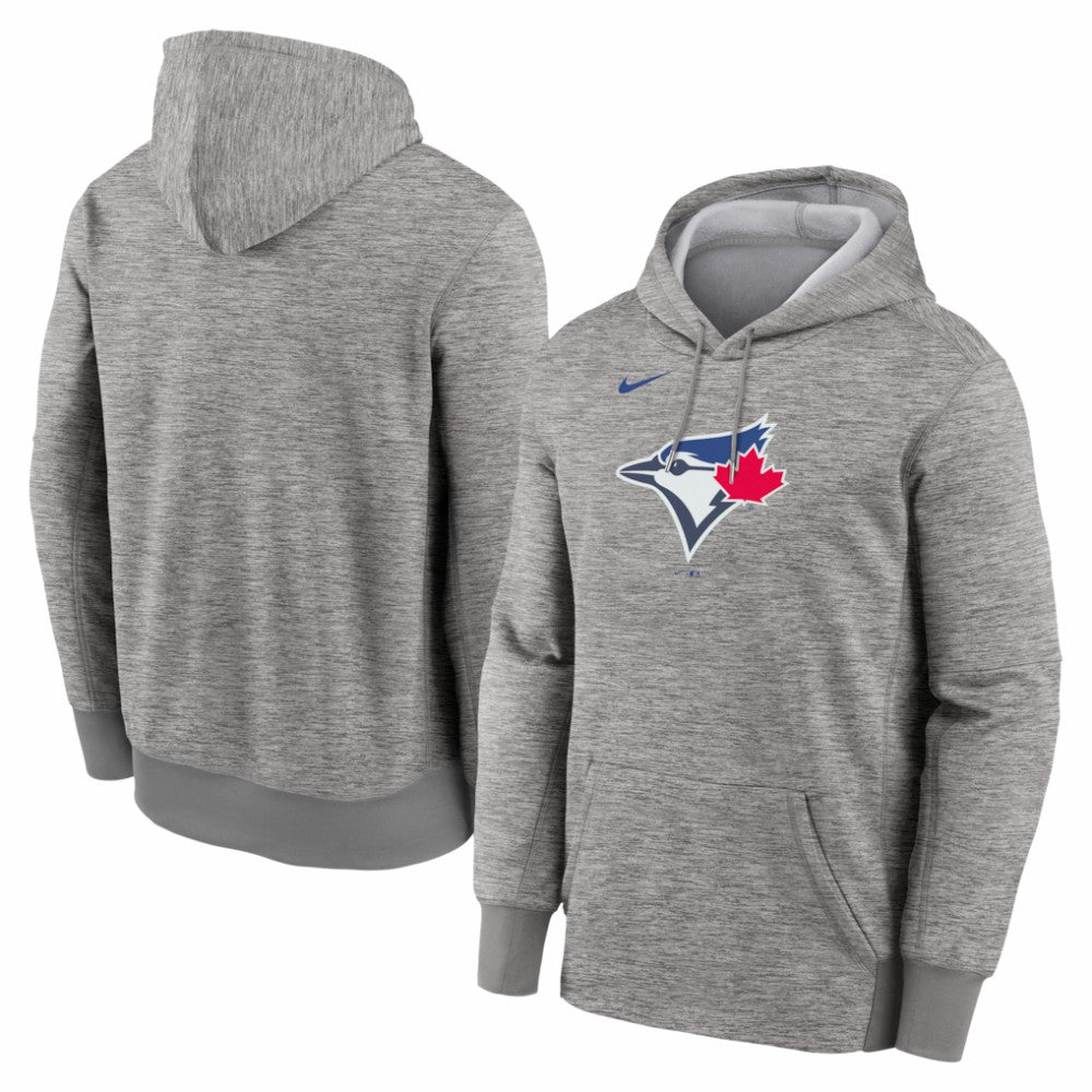 Toronto Blue Jays Primary Logo Therma Hoodie - Heather Gray | Nike