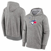 Toronto Blue Jays Primary Logo Therma Hoodie - Heather Gray | Nike